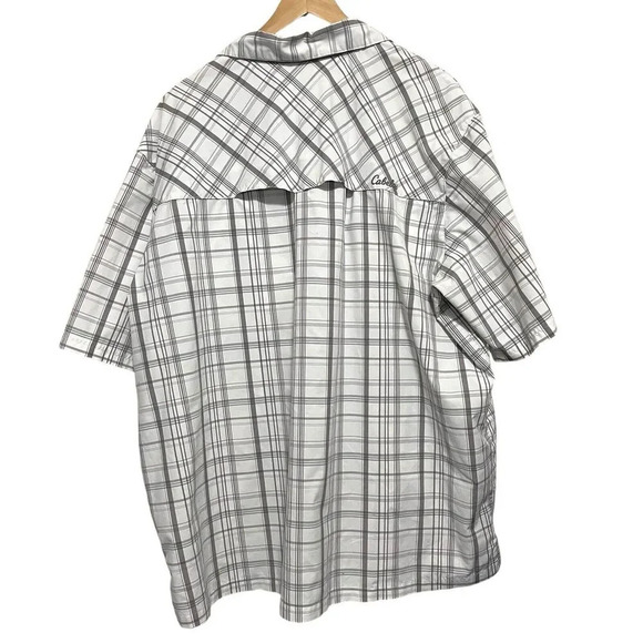 Cabelas Coolmax Vented Short Sleeve Button Down Shirt Size 2XL Fishing - Picture 2 of 6